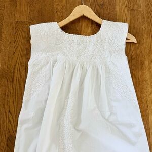 Mi Golodrina White embroidered mini dress, size small